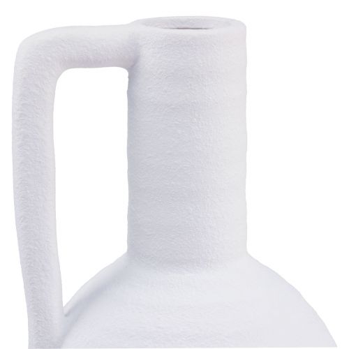 tételeket Dekoratív váza fehér virágváza fogantyúval kerámia H26cm