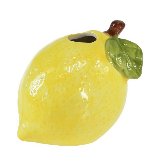 Dekoratív váza citrom kerámia ovális sárga 11cm×9,5cm×10,5cm