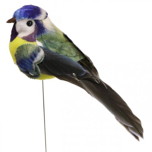 tételeket Deco Birds on Wire Spring Deco Blue Tit 10×3cm 9db