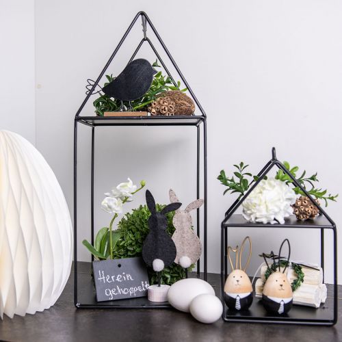 Floristik24 Díszmadarak fekete fa madarak fa dekorációs rugó 13,5cm 6 db