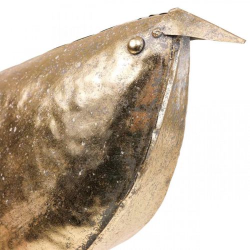 Floristik24 Deco madár Deco figura madár arany fém dekoráció 41×13×42cm