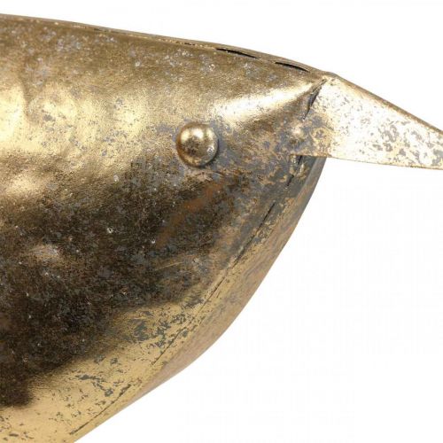 Floristik24 Deco madár Deco figura madár arany fém dekoráció 46×16×39cm