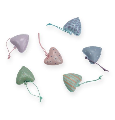 Floristik24 Fém akasztható szív motívumokkal 3cm 12db