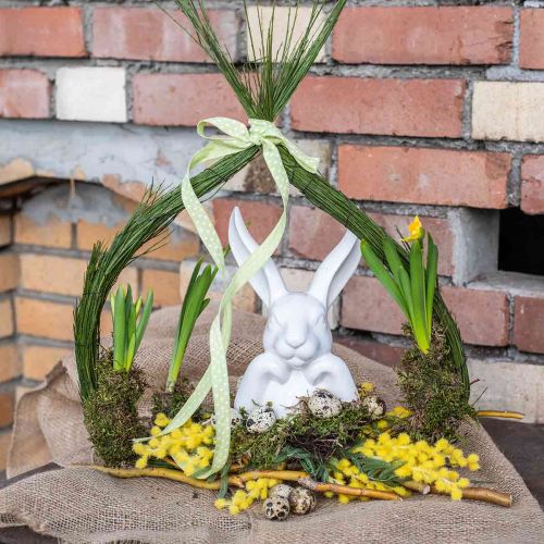 Floristik24 Deco nyúl fehér, melles nyúlfej, kerámia H21cm