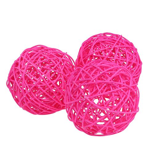 Floristik24 Dekoball Pink 10cm 6db
