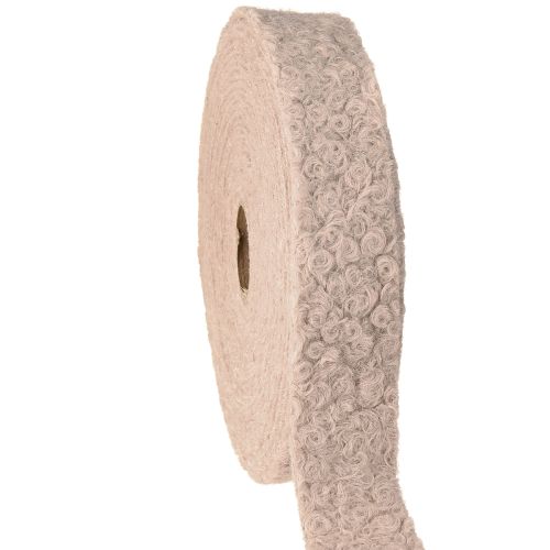 Floristik24 Dekoratív szalag, órózsaszín, széles, gyapjúhatású ajándékszalag, 40 mm, 8 m