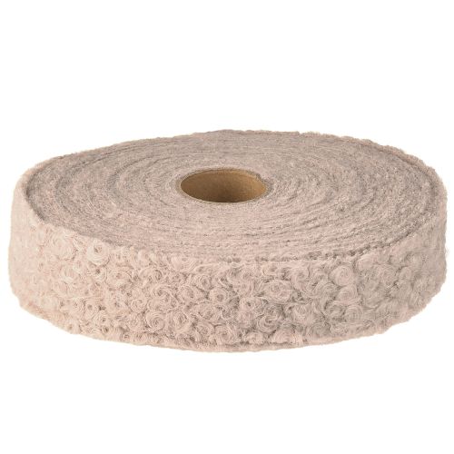 tételeket Dekoratív szalag, órózsaszín, széles, gyapjúhatású ajándékszalag, 40 mm, 8 m