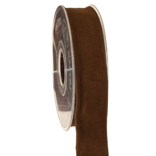 Dekoratív szalag barna bársony szalag ékszer szalag 25mm 7m