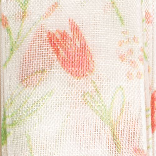 tételeket Ajándék szalag tulipán mintával, kreatív különleges alkalmakra és szezonális dekorációhoz, 2,5 cm széles, 18 m hosszú