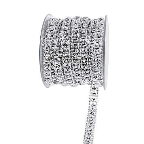 Floristik24 Deco szalag ezüst 10mm 9m