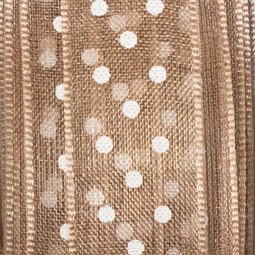 tételeket Ajándékszalag pöttyös mintával stílusos esküvői dekorációhoz és kreatív csomagoláshoz, 1,5 cm széles, 20 m hosszú