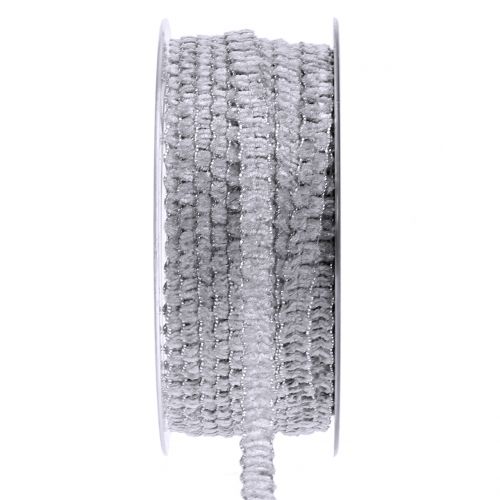 Deco szalag bársony megjelenés szürke 10mm 20m