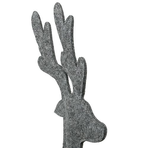 tételeket Dekoratív szarvas figura filcből 60cm szürke
