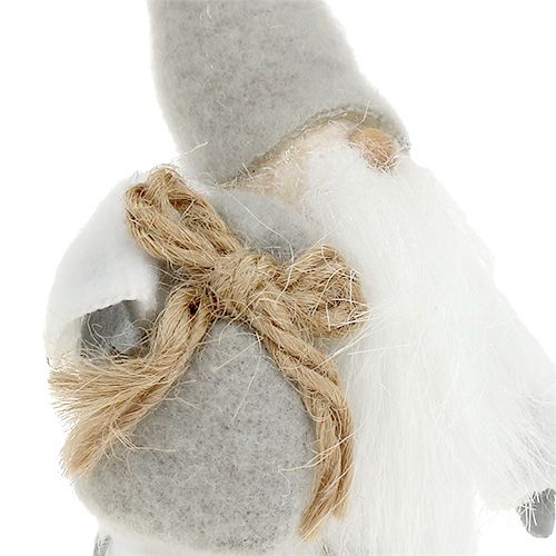 Floristik24 Mikulás dekoratív figura 13cm szürke, fehér 2db