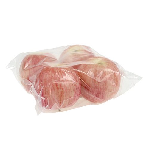 Floristik24 Dekoratív gyümölcsök dekoratív alma piros-narancs Ø9cm 4db