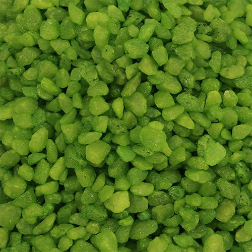 tételeket Dekoratív granulátum zöld díszkövek 2mm - 3mm 2kg