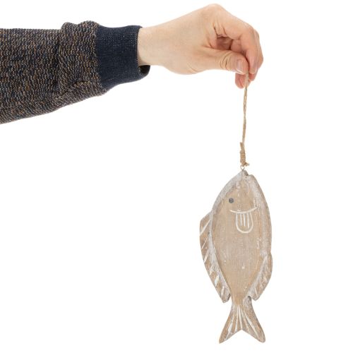 Dekoratív fa halakasztó, 21 cm, 2 darab | Floristik24.hu