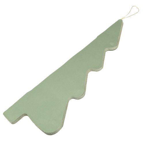 tételeket Dekoratív papírfenyő dísz, karácsony, menta ezüst, 40 cm, 2 db-os szett