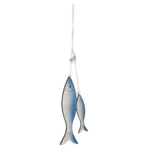 Floristik24 Dekoratív akasztós hal kék fehér pikkely 11,5/20cm 2 db-os készlet