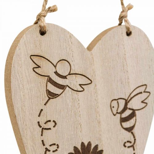 tételeket Dekoratív fogas fa dekoratív szívek virágok méhek dekoráció 10x15cm 6 db
