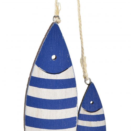 Floristik24 Dekoratív fogas fa hal díszítő csíkok 11,5/20cm 2 db-os készlet