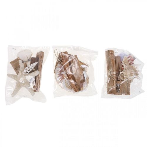 Floristik24 Deco fogas tengeri függő dekorációs kagyló tengeri csillag 27cm 3db