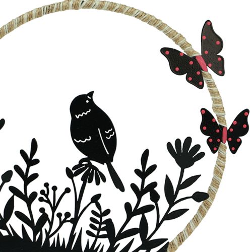 tételeket Dekoratív fogas fém fekete bézs fehér rugó Ø15cm 2db