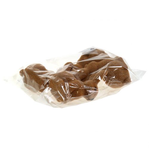 tételeket Dekoratív nyuszi bolyhos barna húsvéti nyuszi dekoráció 15cm 4 db