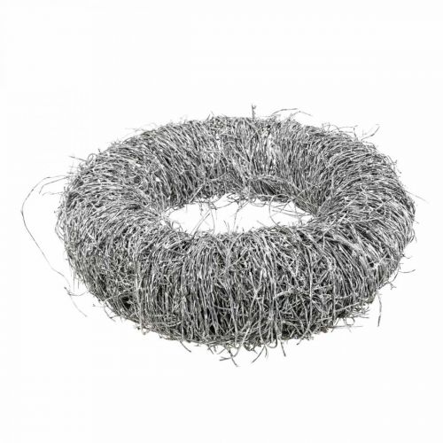 Floristik24 Dekoratív koszorú natúr, szőlő koszorú, natúr koszorú Ø35cm fehér