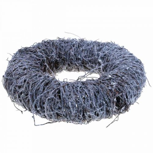 Floristik24 Dekoratív koszorú natúr, szőlő koszorú, natúr koszorú Ø35cm behavazott