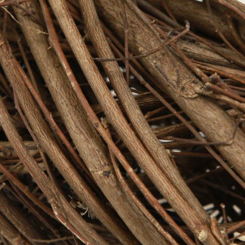 tételeket Dekoratív koszorú natúr bodza ágak Ø32cm–35cm H6,5cm 2db