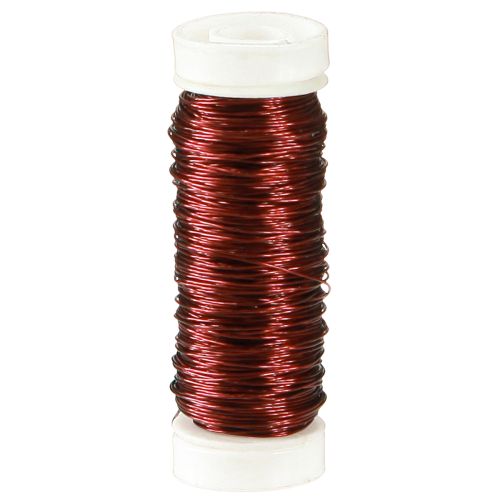 Floristik24 Dekoratív zománchuzal Ø0,30mm 30g/50m Bordeaux
