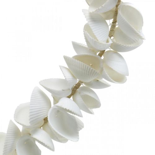 Floristik24 Kagyló szív, tengeri Valentin-napi dekoráció, kagylóból készült dekoratív szív, tengeri dekoráció 34×34cm