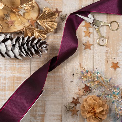Ajándékszalag taft szalag karácsonyi ajándékokhoz 40mm 50m | Floristik24.hu