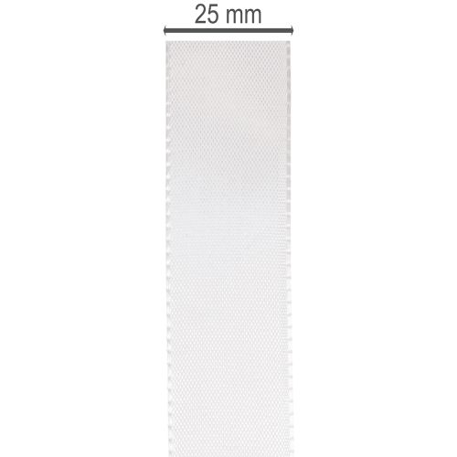 Dekoratív taft szalag, fehér, 25 mm széles, 50 m hosszú | Floristik24.hu