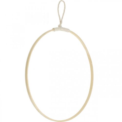 Floristik24 Díszgyűrű akasztáshoz, ablakdekorációhoz, faldekorációhoz natúr színek Ø30cm 4db