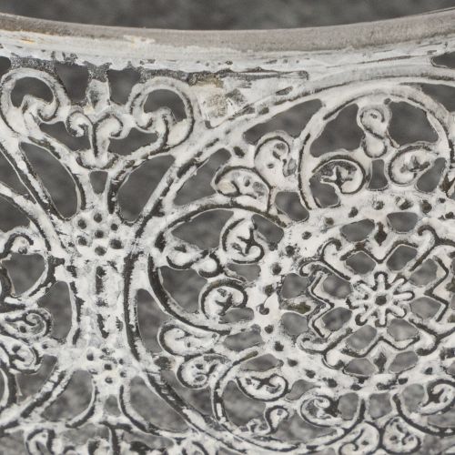 tételeket Dekoratív fémtál, szürke és fehér mintával, Ø16/19,5/23,5cm, 3 db-os szett