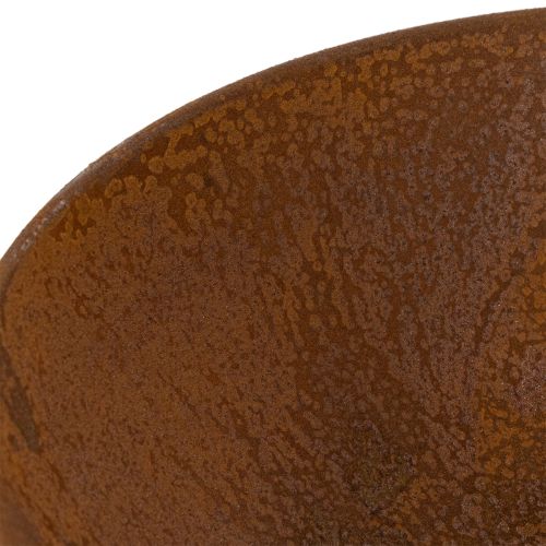 tételeket Dekoratív fémtál, rozsdaszínű, vintage dekorációval, Ø34cm M12cm