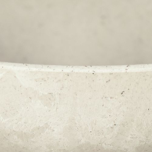 Floristik24 Dekoratív tál talppal, műanyag kerek, krémszínű Ø19cm, M8cm