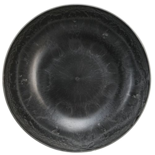 tételeket Dekoratív tál kerek növényi tálak szürke Ø37cm H10,5cm 3db