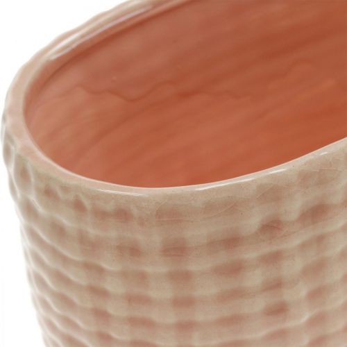 Floristik24 Dísztál, ültetőhajó, virágláda, kerámia dekorkosár minta L21cm