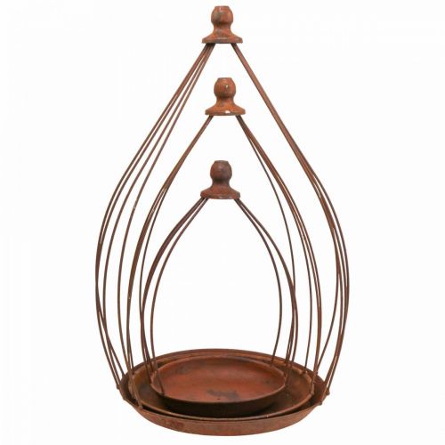 Floristik24 Dekoratív tál rozsda patinás dekoráció függő dekoráció Ø18,5/24,5/27cm