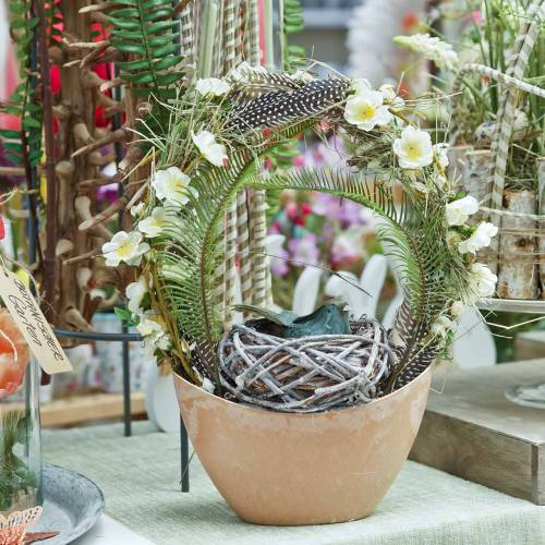 Floristik24 Dekoratív tál világos narancssárga 20cm x 9cm H11,5cm, 1db