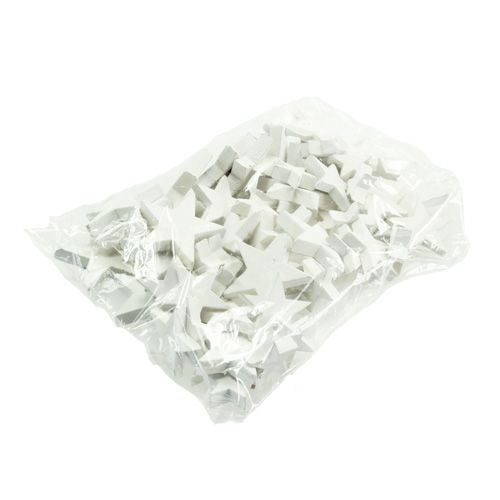 Floristik24 Fa csillagok, karácsonyi dekoráció, esküvői, adventi fehér Ø3–5cm 72 db