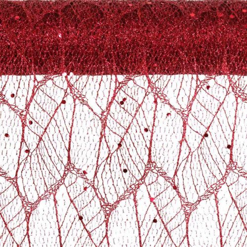 tételeket Christmas Deco Fabric poliészter piros x 2 válogatott 35x200cm