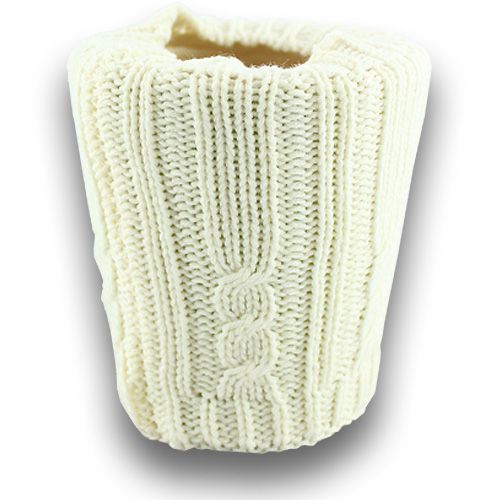 Floristik24 Dekoratív kötött tubus 11 x 21cm krém 2db