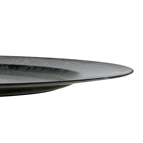 Floristik24 Antracit dísztányér Ø33cm