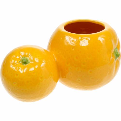 Floristik24 Virágváza Narancssárga kerámiaváza Citrus nyári dekoráció