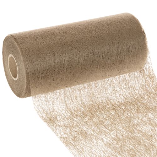 Nem szőtt asztaldísz tekercs 24 cm x 25 m barna színben ünnepi asztalokra