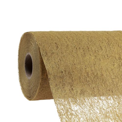 Dekoratív gyapjú asztali futó dísz polár asztali futó arany 23cm 25m